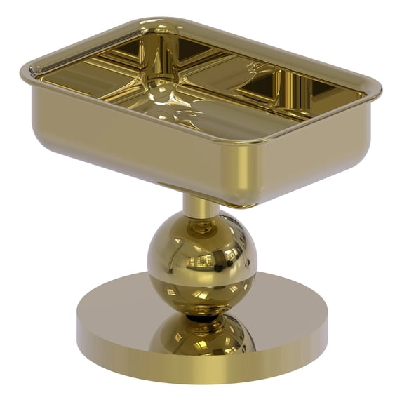 Vanity Top Soap Dish - Unlacquered Brass