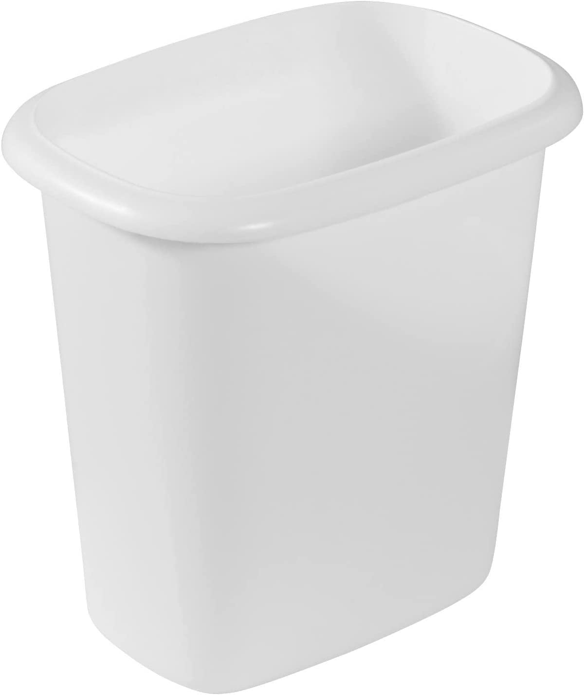Vanity Trash Can/Wastebasket, 1.5-Gallons/6-Quarts, White, for Under ...