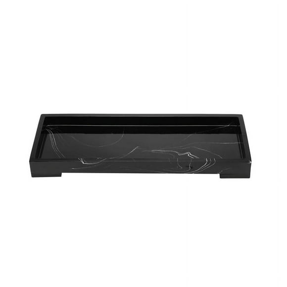 Vanity Tray Black Bathroom Vanity Countertops Toilet Tank Storage Tray, Marble Stone Vanity Tray, Organizer Tray for Closets,Dressers,Watch,Keys,Perfume,Plant,Towel