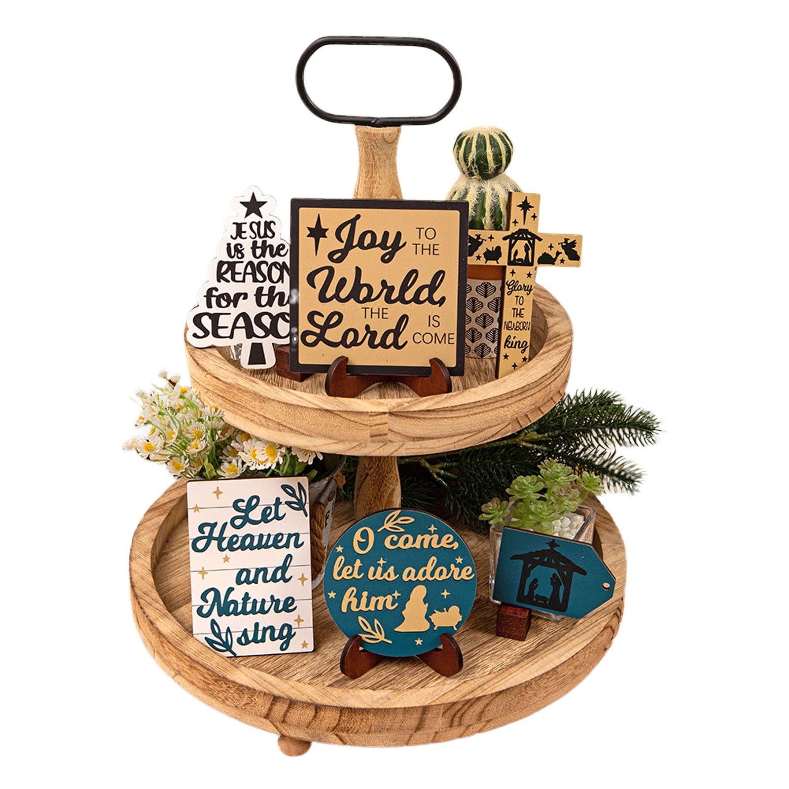 Vanity Tray Coffee Table Decoration Christmas Tray Ornaments Winter