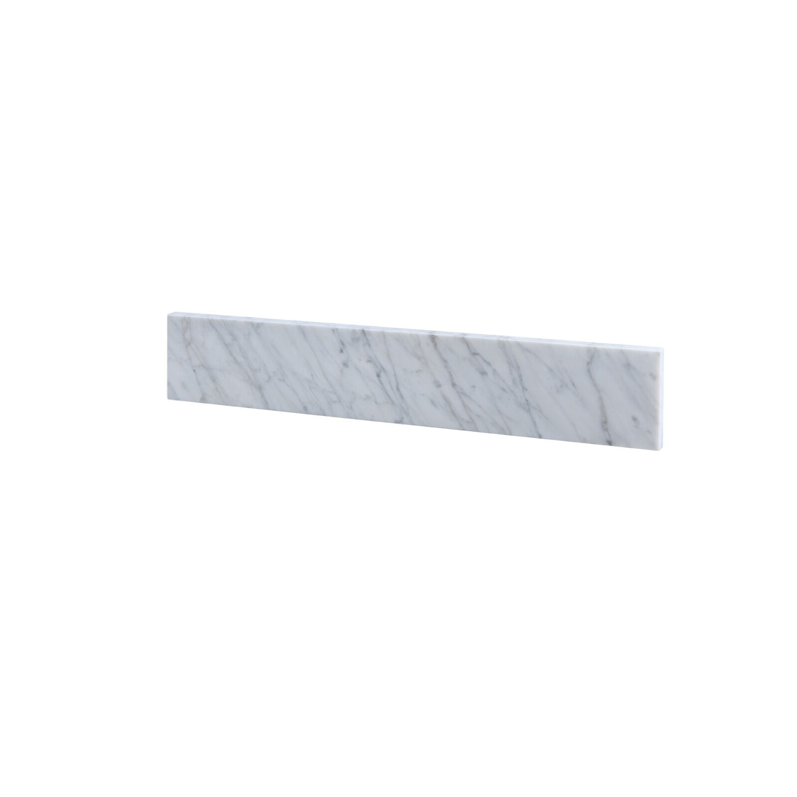 Vanityfair 21 in. White Carrara Marble Sidesplash For Vanity Sink Top