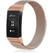 Vanjua Bands for Charge 4 / Charge 3 Band, Mesh Stainless Steel Magnetic Clasp Wristbands for Women Men