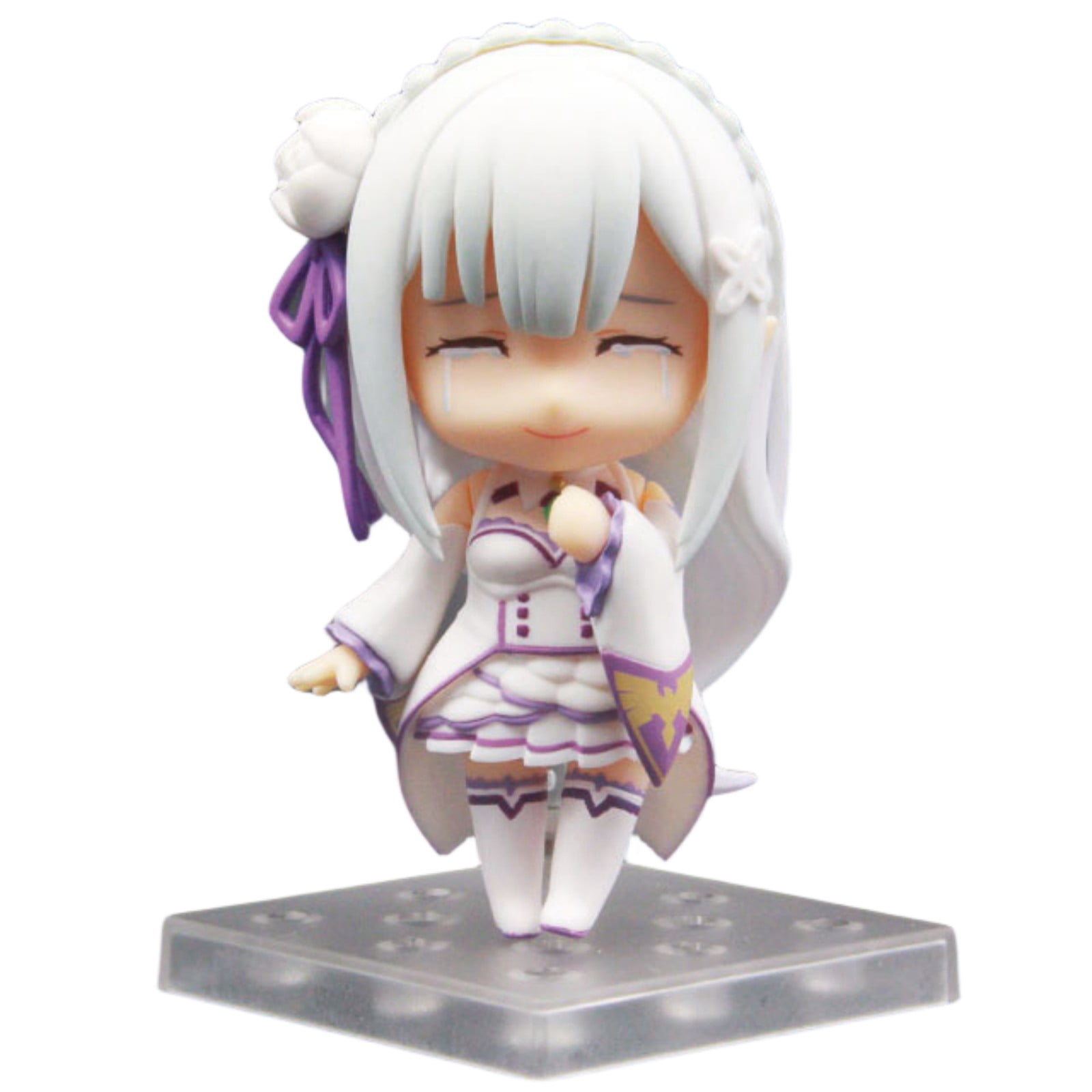 Lot De 2 Figurines Anime Q Version PVC – Mini Statuettes Blanches Pour Décoration Voiture Ou Maison