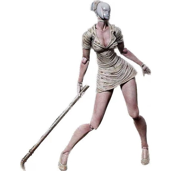Vanlemn Silent Hill 2: Bubble Head Nurse Figma Action Figure, White and Tan 7inches