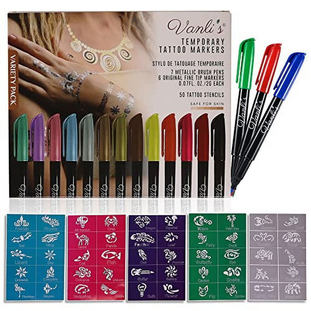 Vanli's Temporary Tattoo Markers for Skin With Nepal