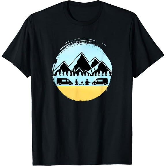 Vanlife Gathering T-Shirt Vanlifers Campervan Sprinter Van T-Shirt- Classic Unisex 100% Cotton Crew Neck T-Shirt Breathable Casual Everyday Wear Affordable Graphic Free shipping t shirts