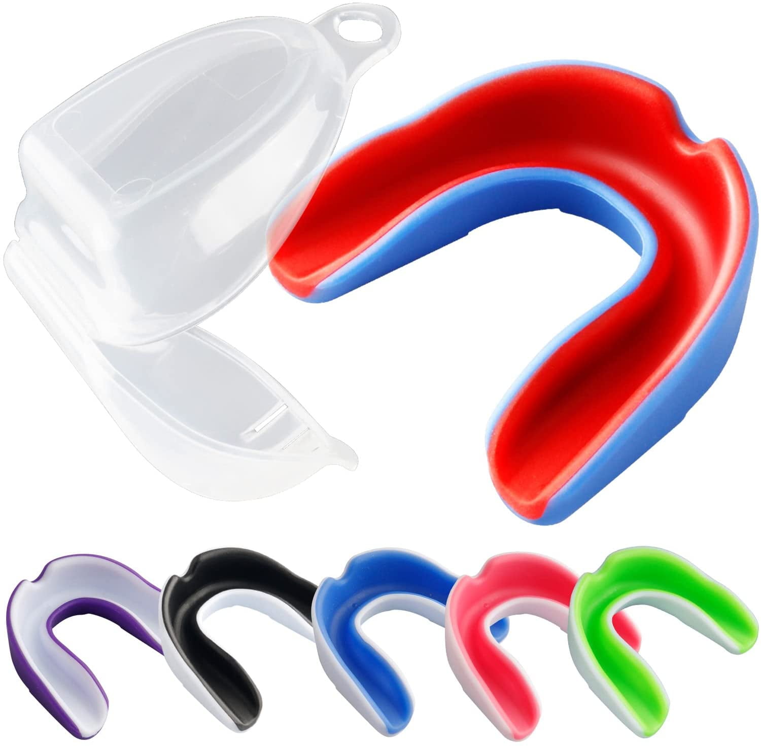 Vanmor 6 Pack Youth Mouth Guard Sports Mouthguard for Kids Double