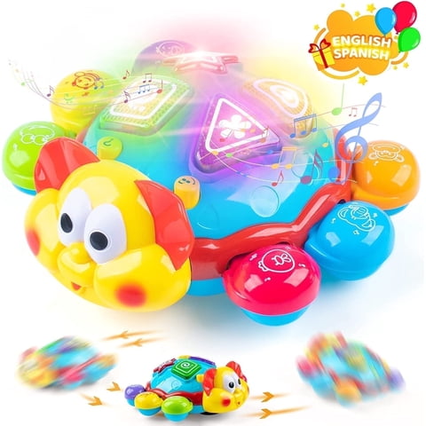 Vanmor Baby Toys 12 to 18 Months Einstein Musical Toy, Infant Crawling Walking Toy for 12-24 Months, Bilingual Toys Spanish English Learning Educational Montessori Toys for 1 Year Old Girl Boy
