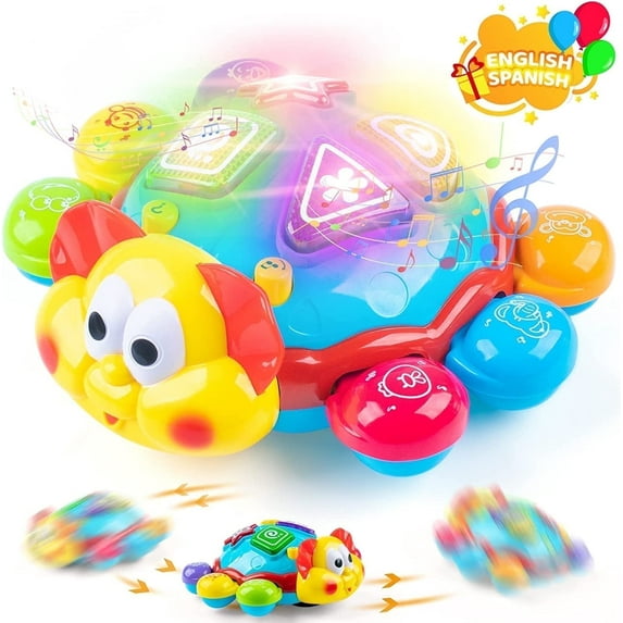 Vanmor Baby Toys 12 to 18 Months Einstein Musical Toy, Infant Crawling Walking Toy for 12-24 Months, Bilingual Toys Spanish English Learning Educational Montessori Toys for 1 Year Old Girl Boy