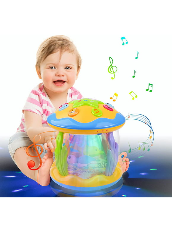 Vanmor Baby Toys 6 to 12 Months, Learning Infant Toys 12-18- 24 Months, Babies Ocean Rotating Light up Toys Tummy Time Toys for 6 7 8 9 10 Months Toddlers 1 2 3 Year Old Boys Girls Gifts