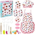 thumbnail image 1 of Vanmor Cute Kids Cooking and Baking Set, 24 Pcs Kids Aprons for Girls Toddler Chef Hat Apron Dress Up Chef Costume , Little Girl Apron Set Pretend Play Cooking Baking Gifts for 3 4 5 6 Year Old Girls, 1 of 7