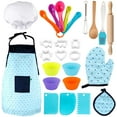 thumbnail image 1 of Vanmor Kids Basic Cooking and Baking Set, 26 Pcs Kids Baking Sets with Kids Chef Hat and Apron for Girls Boys Toddler Dress Up Chef Costume Career Role Play Toys for 3 4 5 6 Year Old Girl Boys Gifts, 1 of 5