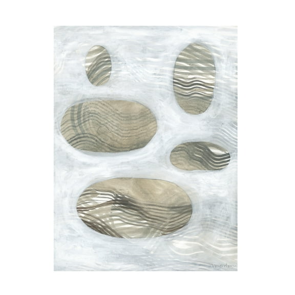 Vanna Lam 'Neutral River Rocks IV' Canvas Art