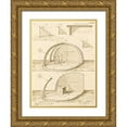 thumbnail image 1 of Vannini, Giuseppe 12x14 Gold Ornate Wood Framed with Double Matting Museum Art Print Titled - Plate 47 for Elements of Civil Architecture, ca. 1818-1850, 1 of 4