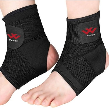 Vannise 2PCS Breathable & Strong Ankle Brace with Adjustable Wrap, 4 Sizes