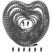 Sinvic 2 Pcs 36 Inch Black Ceiling Fan Pull Chain With 6 Free Connectors, Rustproof Stainless Steel Bead Chain for Fan and Light