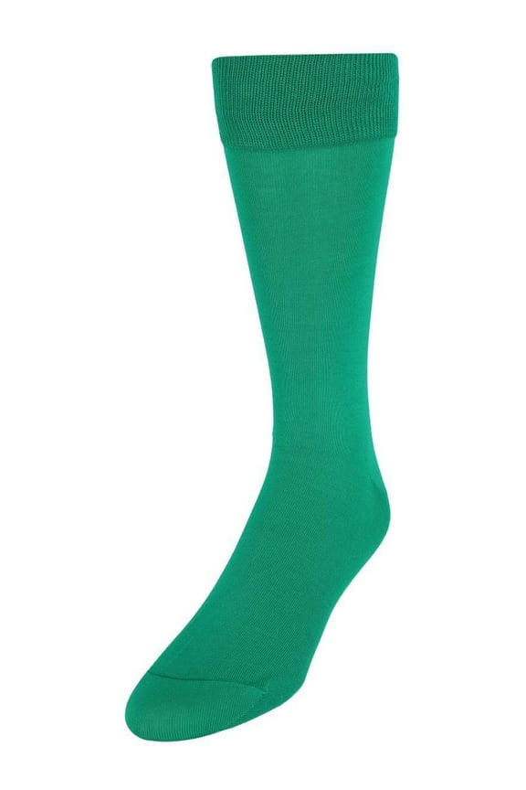 Solid FashionColored Soft Mercerized Cotton Dress Sock (Men)