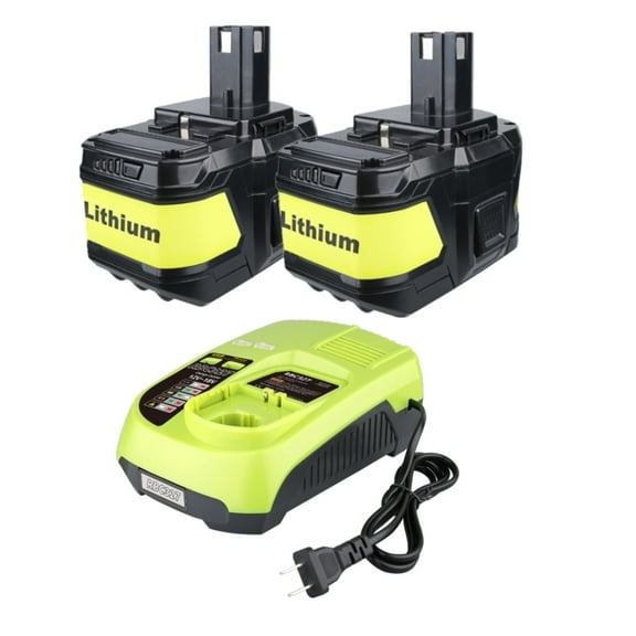 Vanon 2Pack For Ryobi 18V High Capacity 9.0AH Batteries P108 P109 and Charger P117