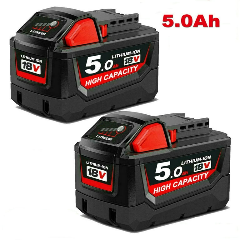 Vanon 2Pack for Milwaukee M18 18V Lithium XC 5.0AH Extended Capacity Battery 48 11 1850