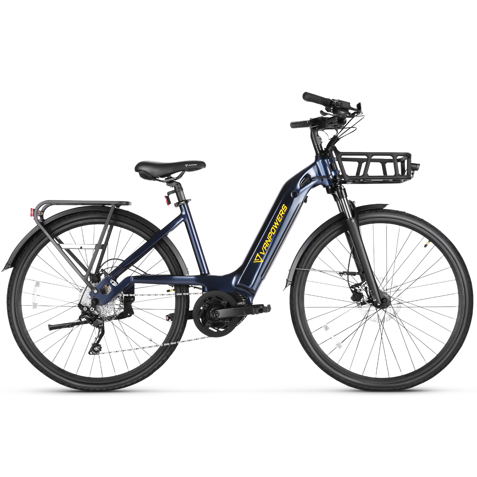 Vanpowers Electric Bike for Adults 500W Mid Drive Ebike, 48V 11.6Ah LG