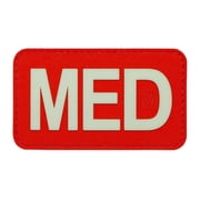 Vanquest Gear MED Medical Glow In The Dark Patch, Red, Small