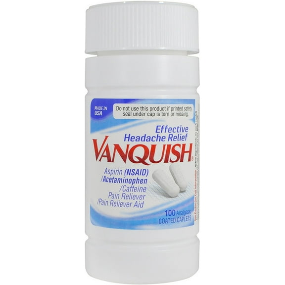 Vanquish Headache Relief with Caffeine Caplets - (Pack of 6)