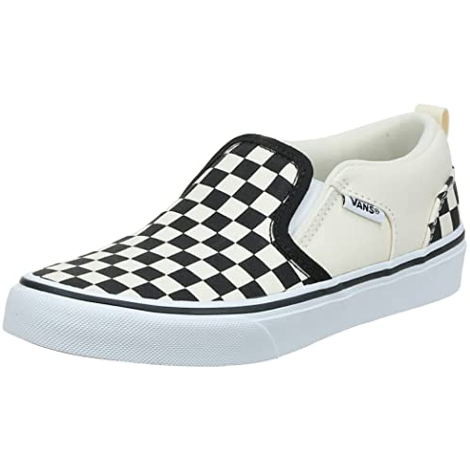 Vans Asher VN000VOSAPK Womens Black/White Checkboard Skate Shoes