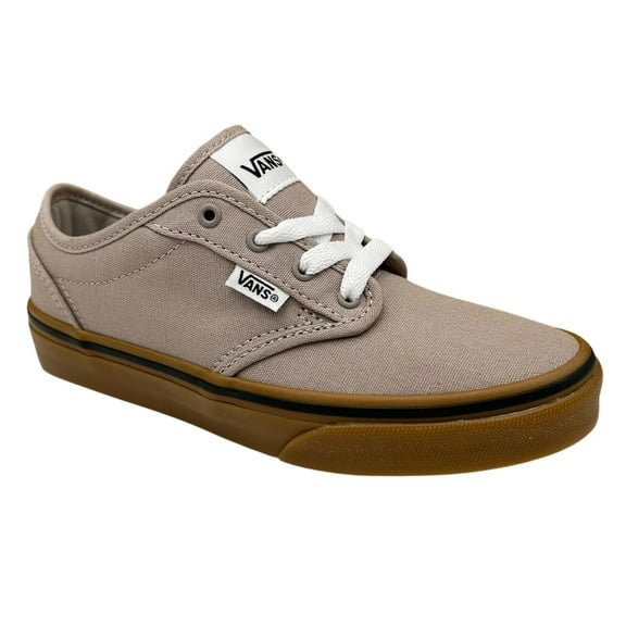 Vans Atwood Youth Boys Canvas Casual Shoes Size 2 Dark Beige Low Top Lace up