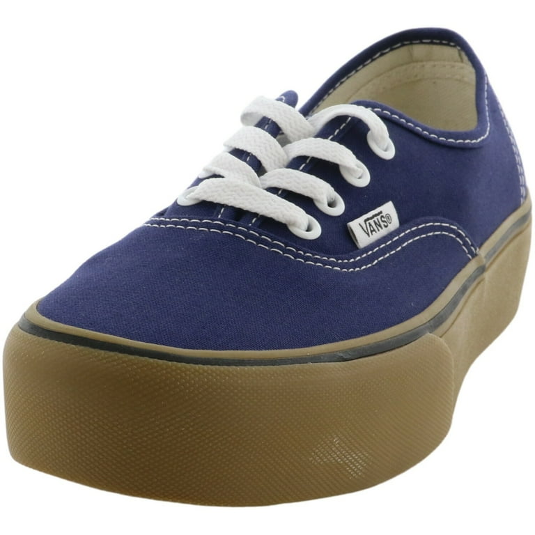 Vans Authentic Platform Gum Medieval Blue / True Low Top Canvas Women' - 8M  6.5M - Walmart.com