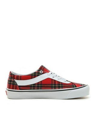 Dark red checkered on sale vans