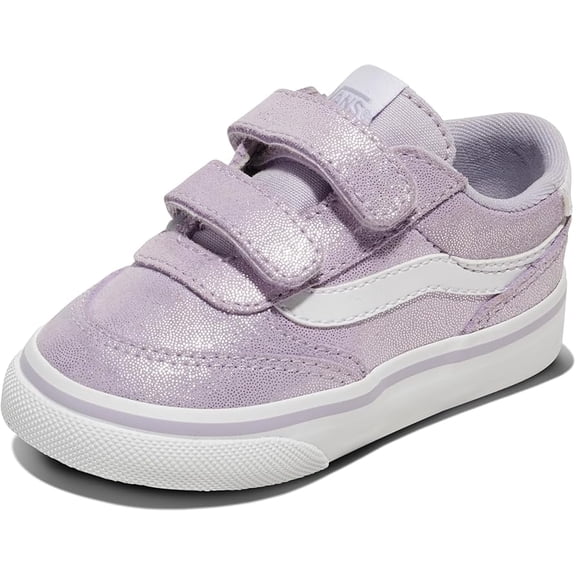 VANS TODDLER BROOKLYN LS V SHOE FOIL SUEDE EVENING HAZE SIZE 5T