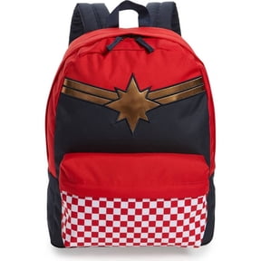 vans captain marvel backpack racing red schoolbag vn0a3qxfizq vans marvel bags