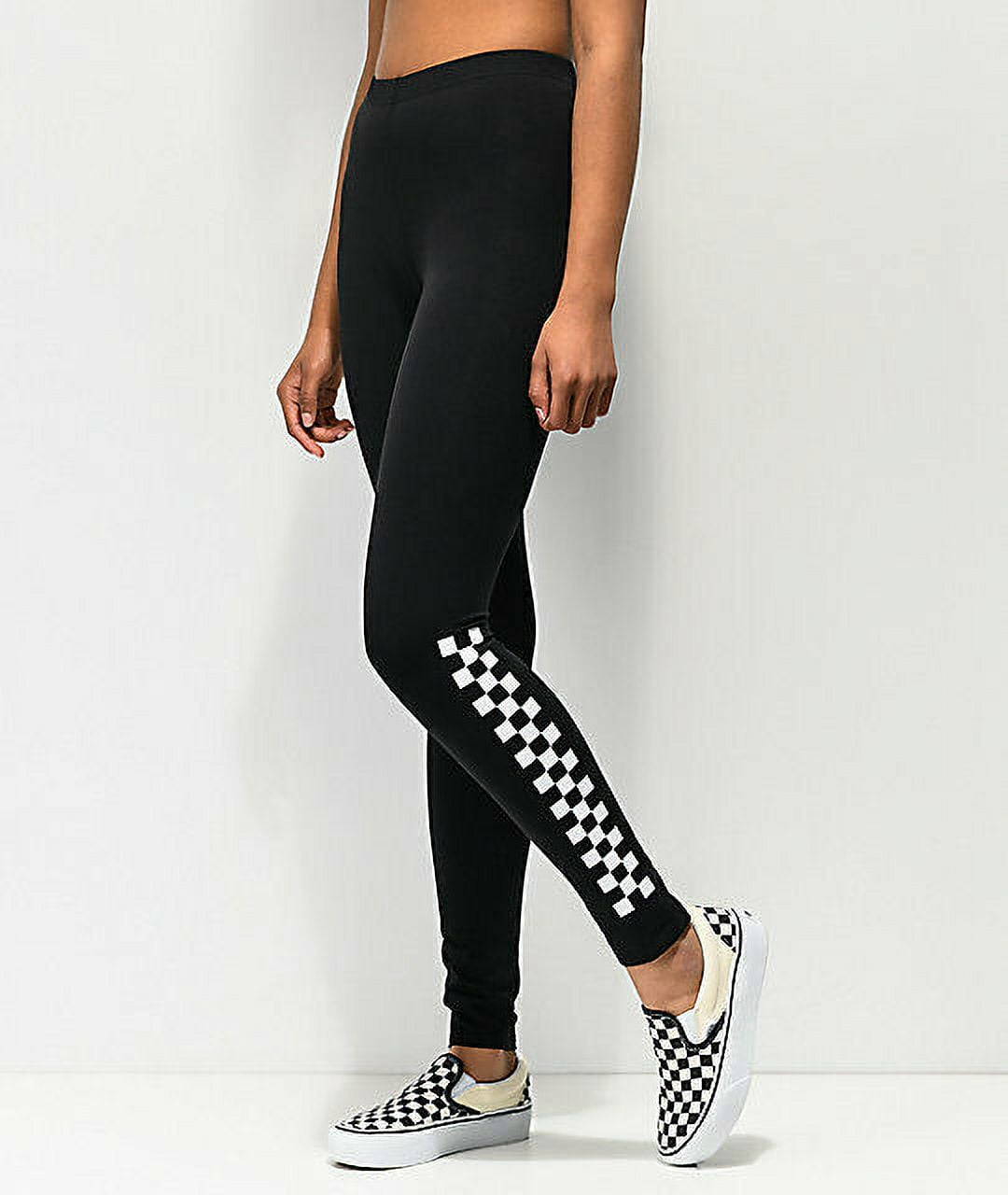 Vans Chalkboard II Black/White Checkerboard Leggings Size XS