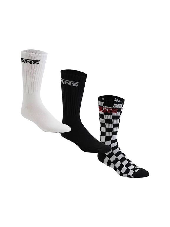 Classic Crew 3 Pairs Mens Socks Size 9.5-13, Color: Black