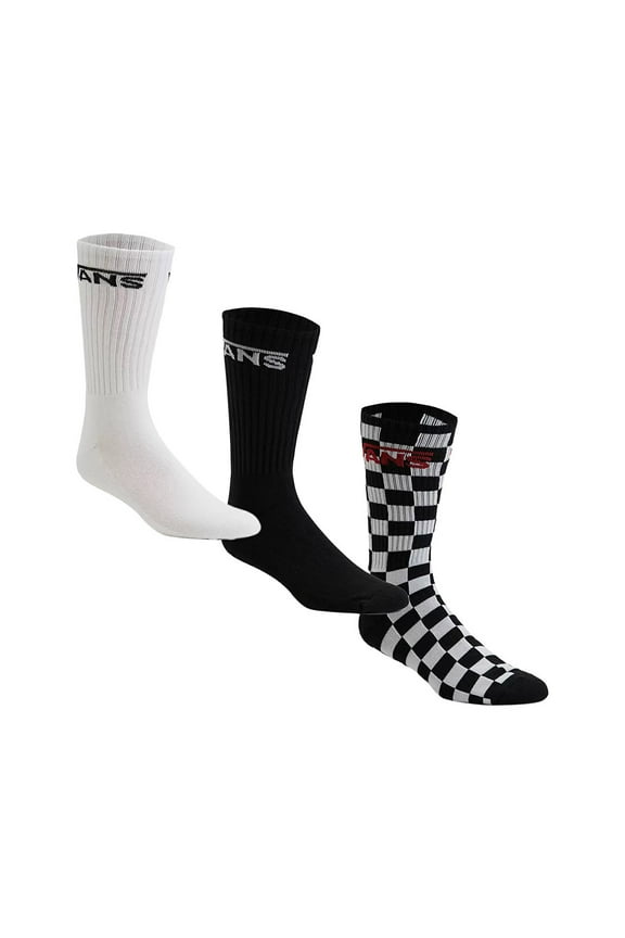 Classic Crew 3 Pairs Mens Socks Size 9.5-13, Color: Black