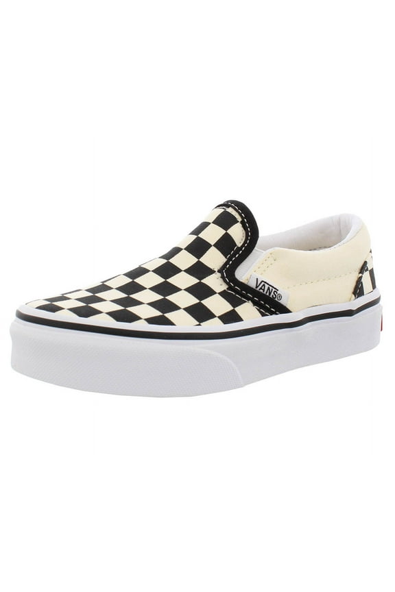 Classic Slip On Girls Shoes Size 12, Color: Checkerboard/Black/White