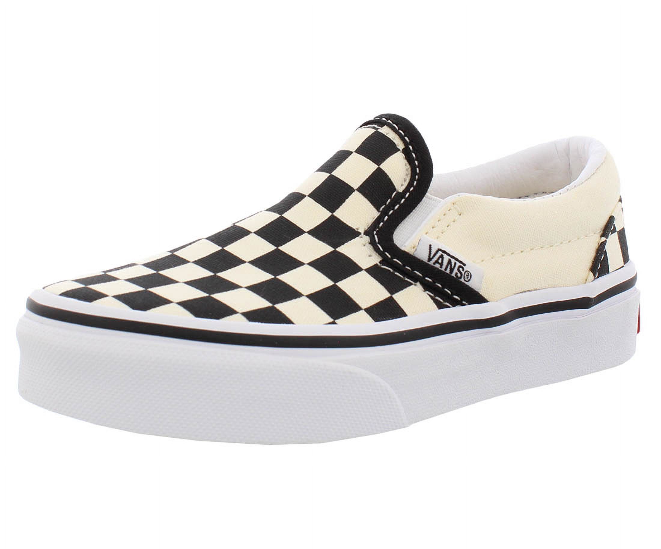 Vans Classic Slip On Girls Shoes Size 2 Color Checkerboard Black 