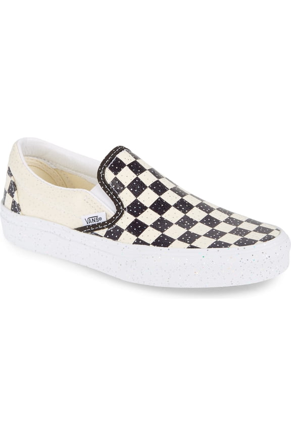 Classic Slip-On Checkerboard Low Top Sneakers 7.5