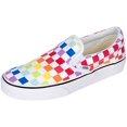 thumbnail image 1 of Vans Unisex Authentic Skate Shoe Sneaker (13 Women / 11.5 Men M US, (Checkerboard) Rainbow/True White 7267), 1 of 2