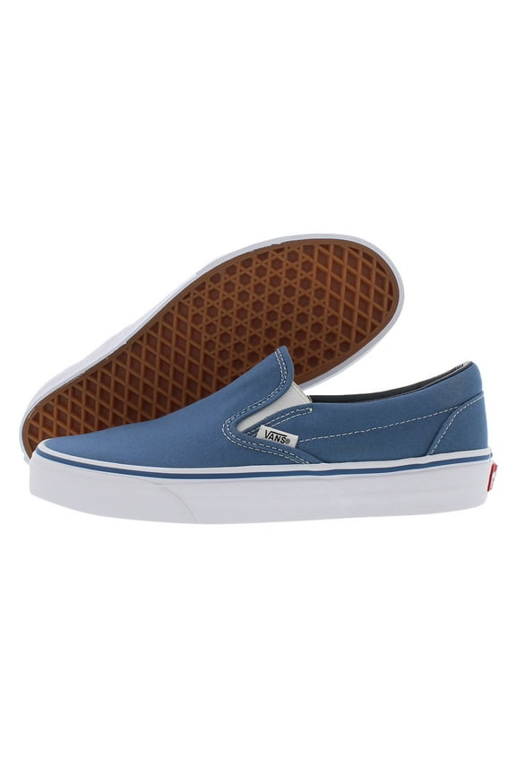Classic Slip On Mens Blue Canvas Slip On Sneakers Shoes