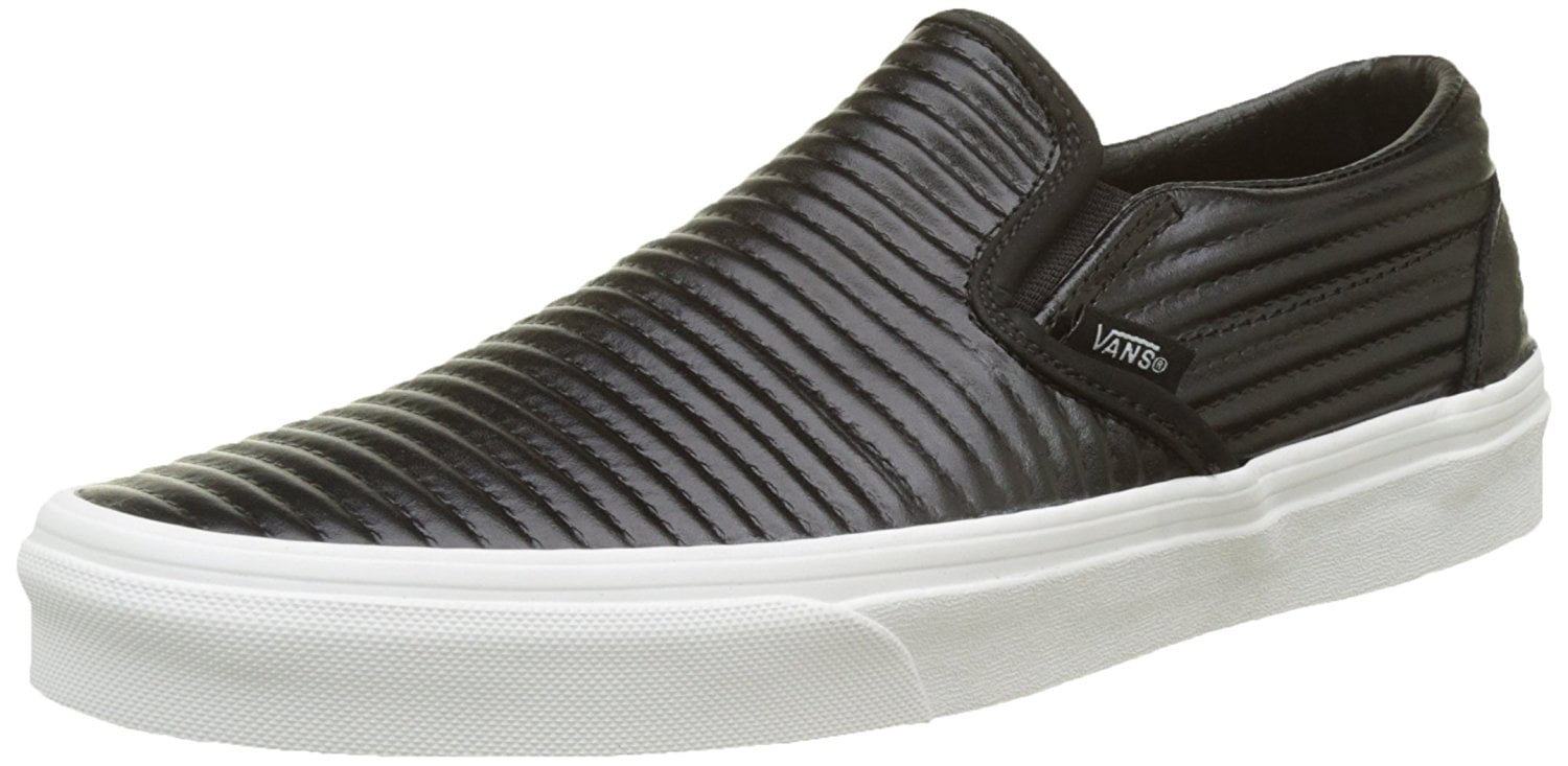 Vans moto top leather slip on