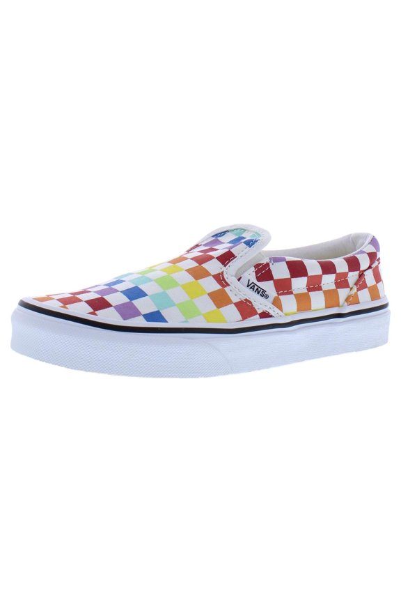 Classic Slip On PS Boys Shoes Size 2.5, Color: Rainbow/True White