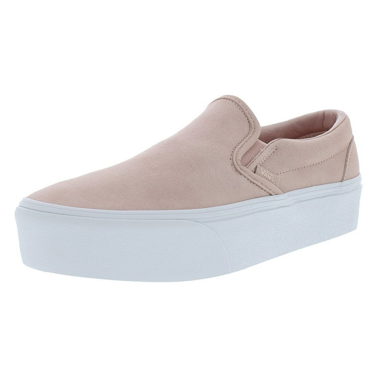Vans Women s Classic Slip On Stackform Casual Shoes in pink rose Smoke Size 10.0 Canvas
