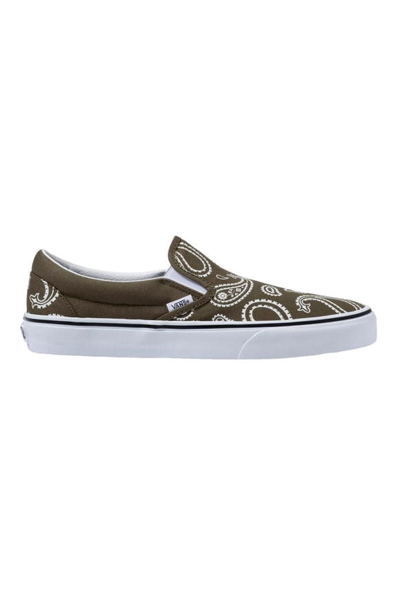 Classic Slip On - Peace Paisley Grape Leaf / True White VN0A5JMHB0F Men's Size 4.5