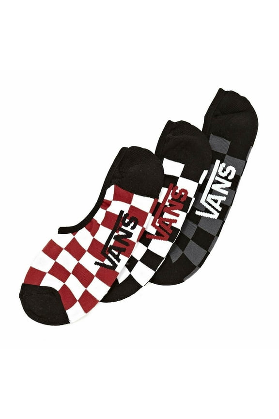 Classic Super Checkerboard No Show Socks 3 Pack Men's Size 6.5 - 9