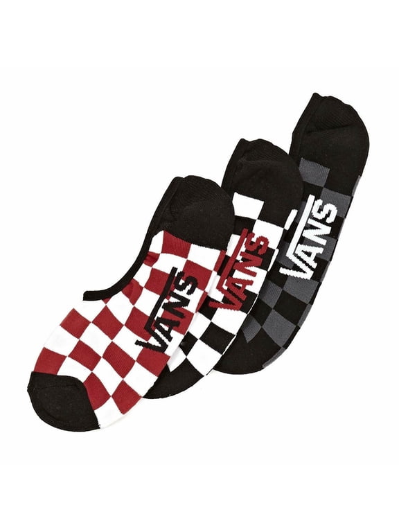 Classic Super Checkerboard No Show Socks 3 Pack Men's Size 6.5 - 9