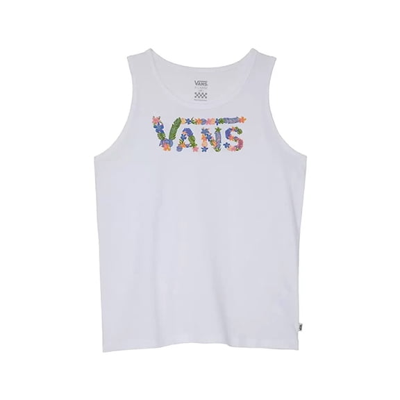 Vans G Zen Patio Tank Girls Tank Tops Size L, Color: White/Floral