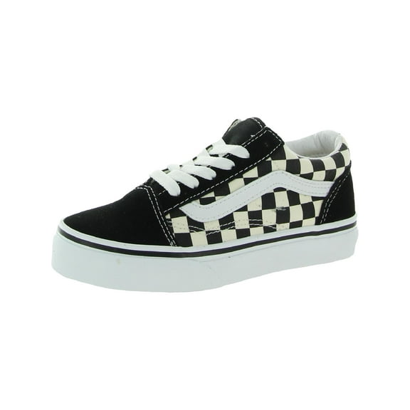 Vans Girls Old Skool Suede Lace Up Skate Shoes B/W 13 Medium (B,M) Little Kid