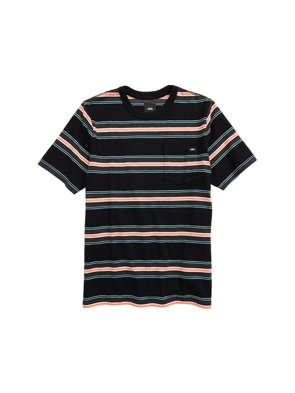 Harrington Stripe Tee Boys Active Shirts & Tees Size XL, Color: Black/Coral/White