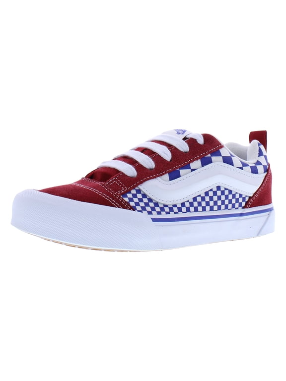 KNU Skool GS Boys Shoes Size 5, Color: Mix Checker Red/Blue